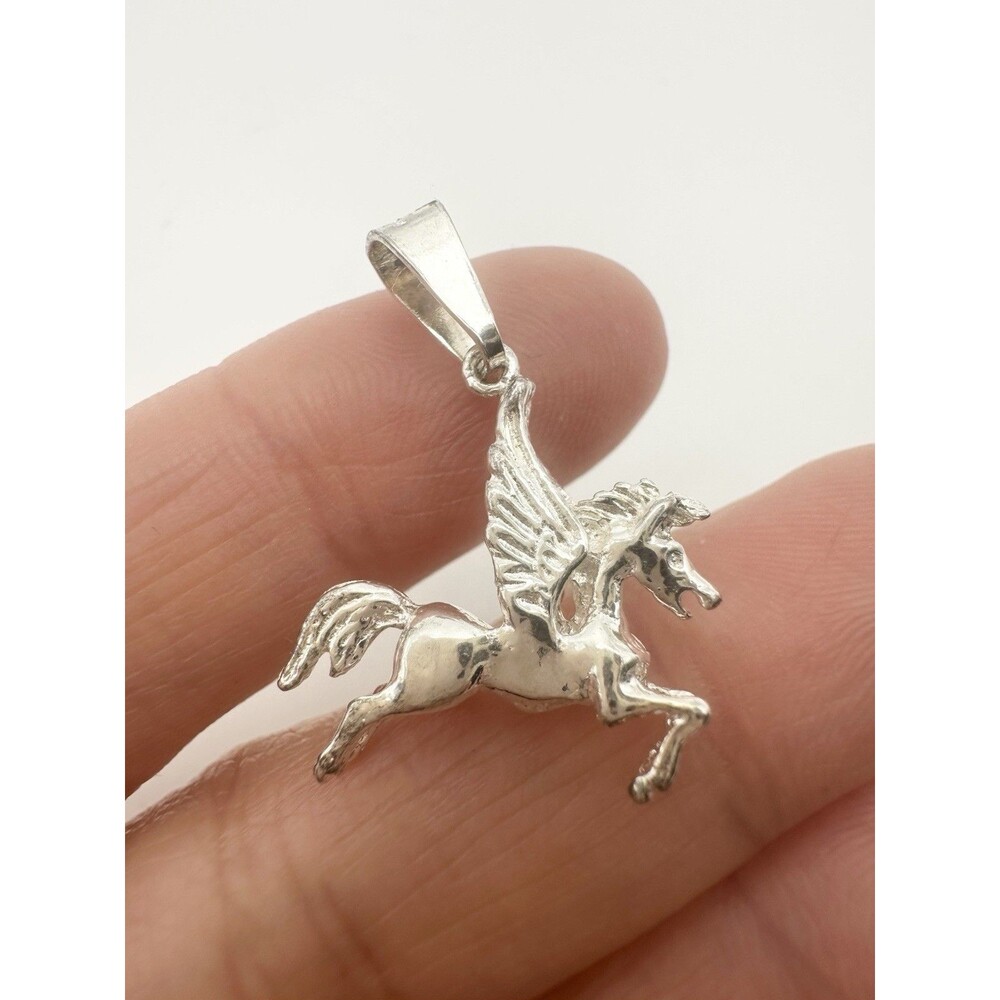 Pegasus Winged Horse Pendant in 925 Sterling Silver Mexico
